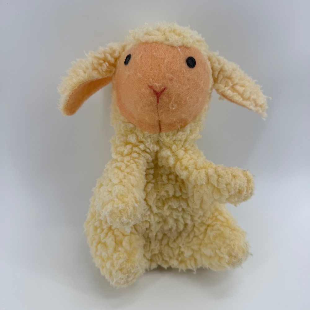 Vintage 1981 Fisher-Price Fleecy the Lamb Plush Hand Puppet Model 164 Cream